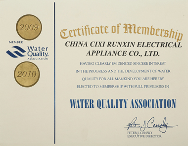 WQA Certificate of Membership
